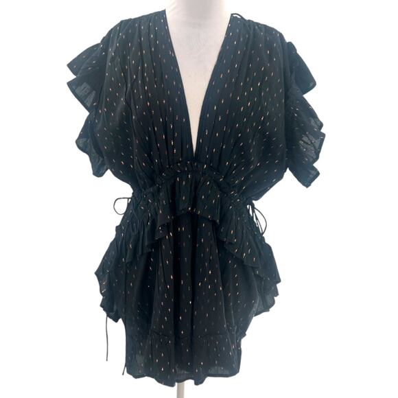 Maria Cher Mariacher Gleam Mini Dress Black Sz L - Picture 3 of 8